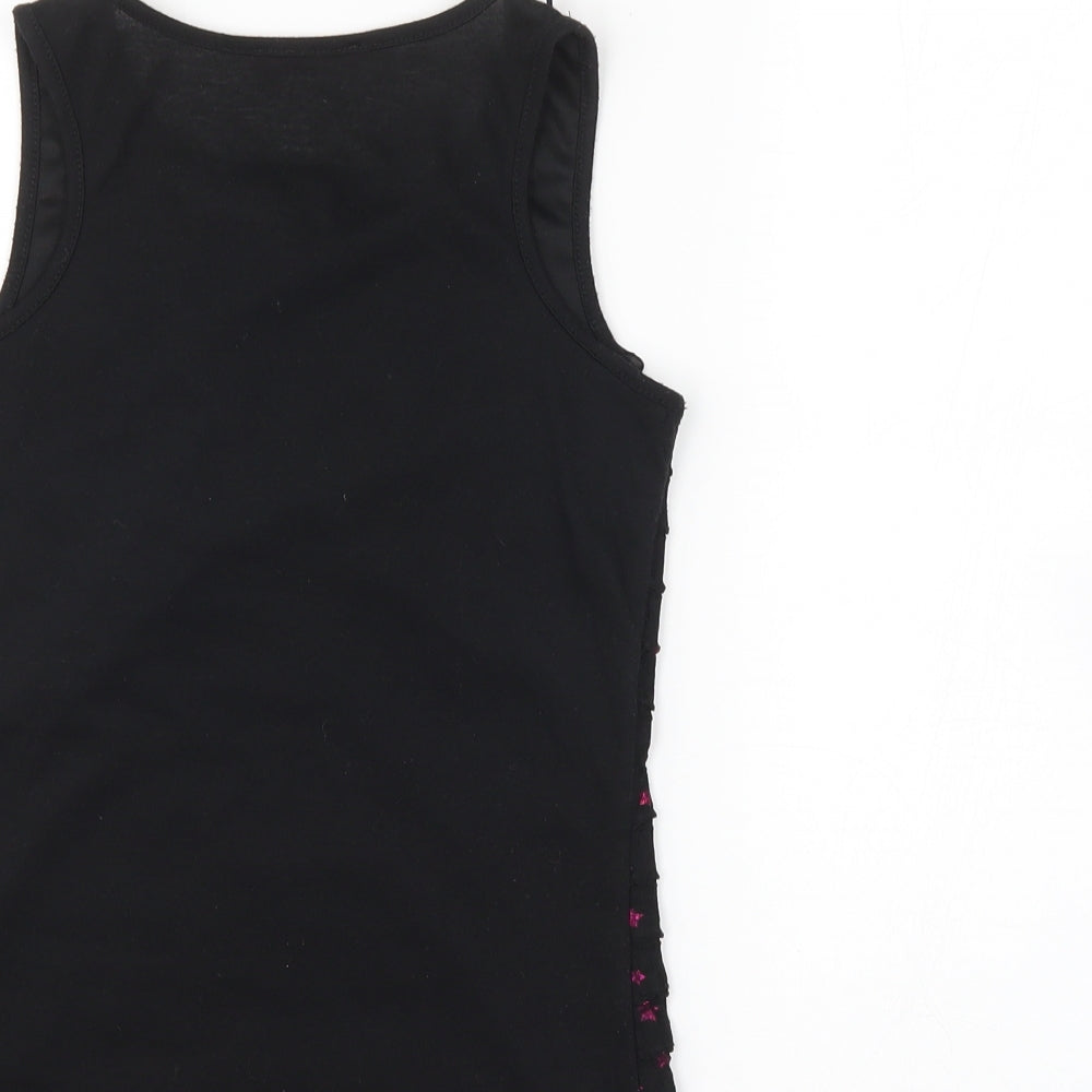 YD Girls Black   Basic Tank Size 10-11 Years