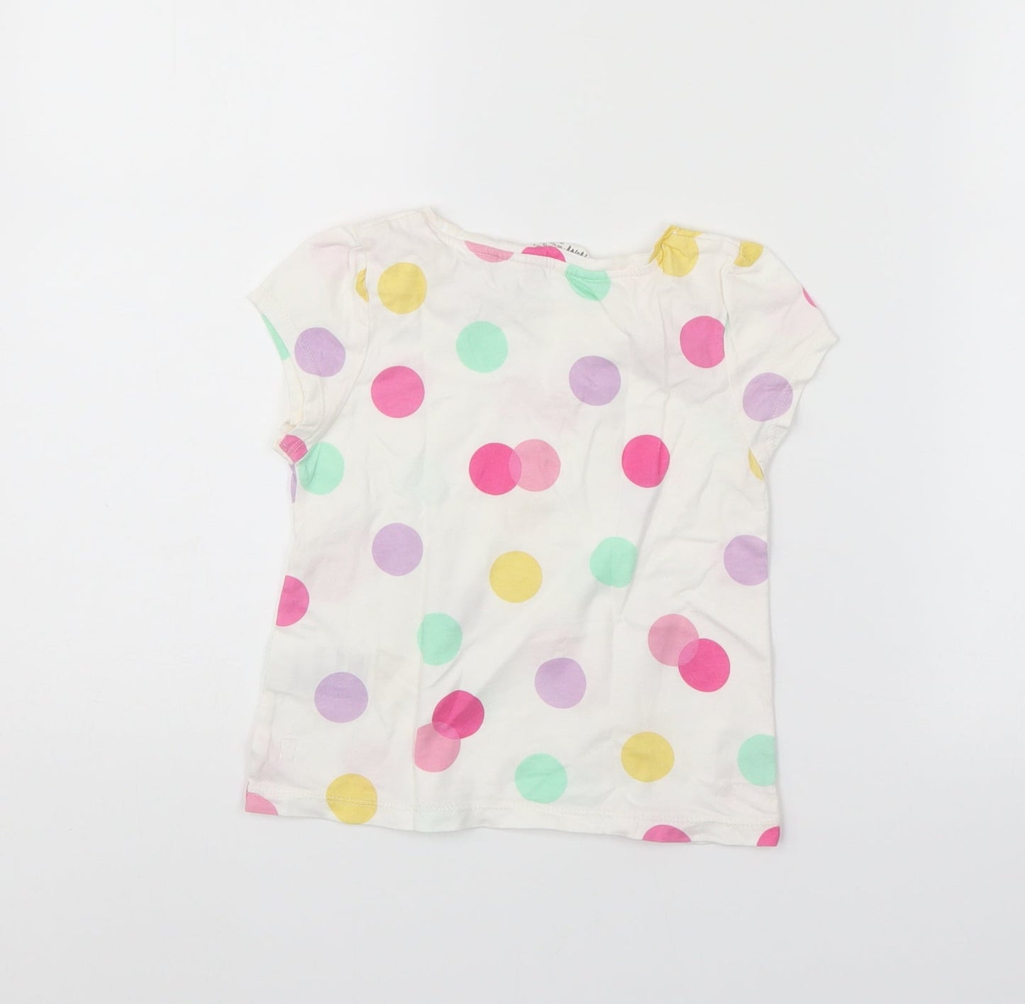 H&M Girls Multicoloured Polka Dot  Basic T-Shirt Size 5 Years
