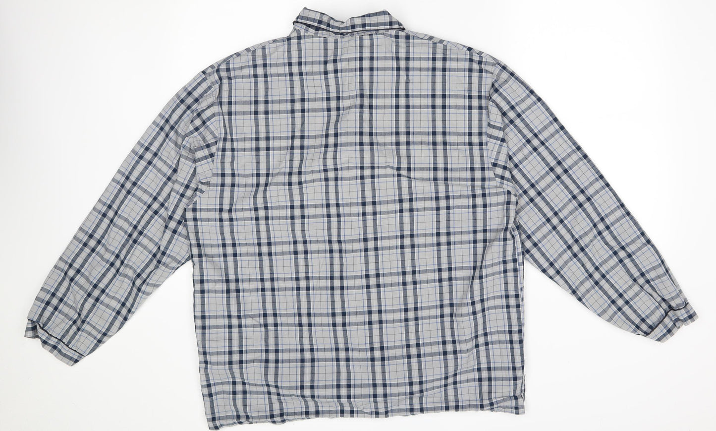Peacocks Mens Grey Plaid   Button-Up Size L
