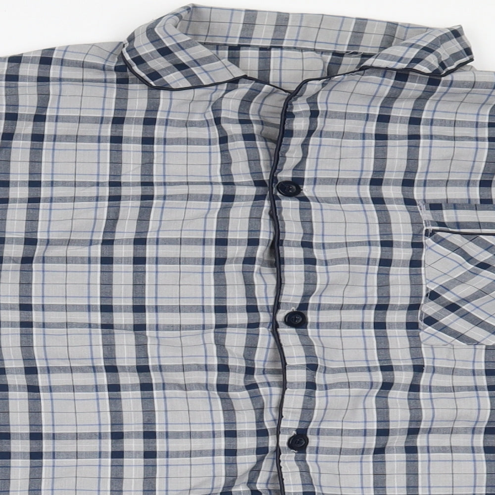 Peacocks Mens Grey Plaid   Button-Up Size L