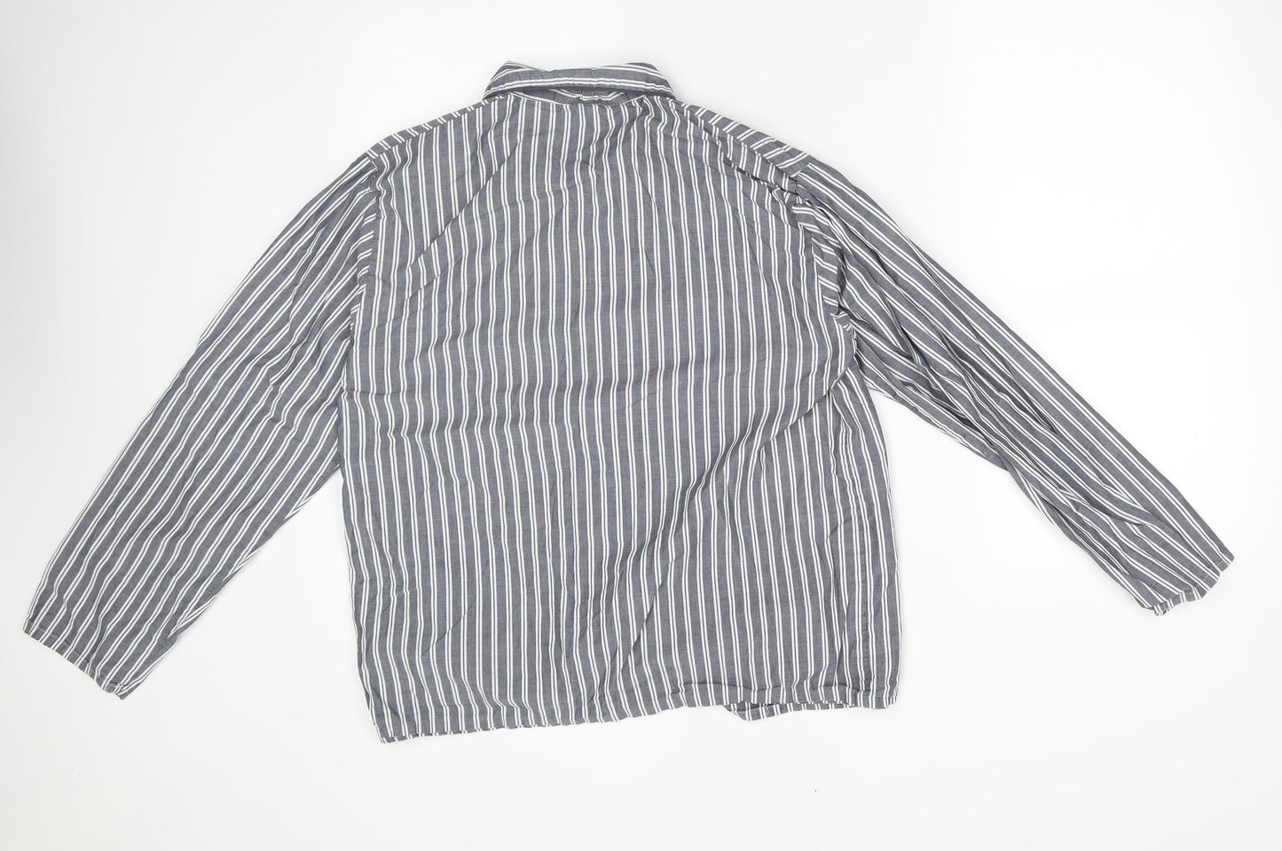 cedarwood state Mens Grey Striped   Button-Up Size M