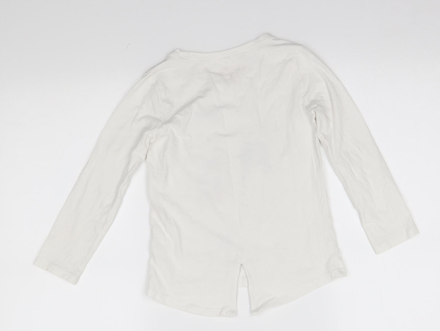 My Weekend Favourites Girls White   Basic T-Shirt Size 7 Years  - grl pwr