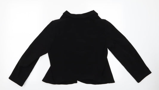 Dorothy Perkins Womens Black   Jacket  Size 8  - Waterfall Jacket