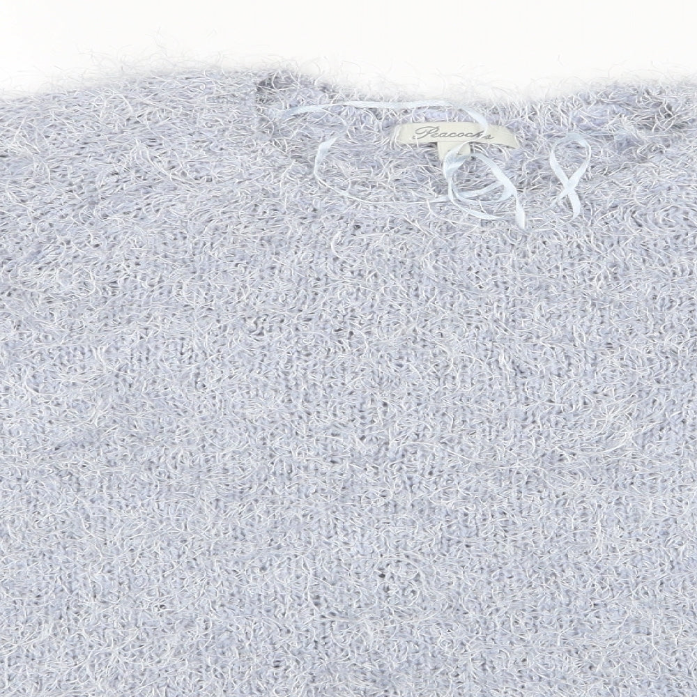 Peacocks Womens Blue   Pullover Jumper Size XL  - Shimer Effect