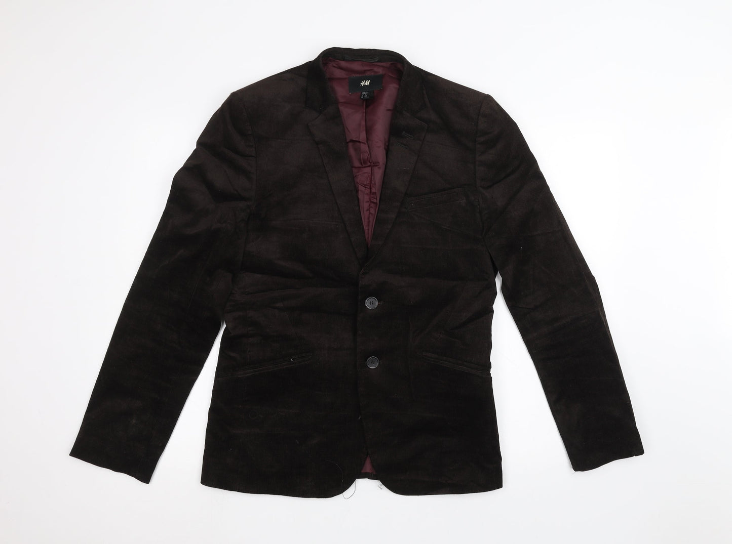 H&M Mens Brown   Jacket Suit Jacket Size 36