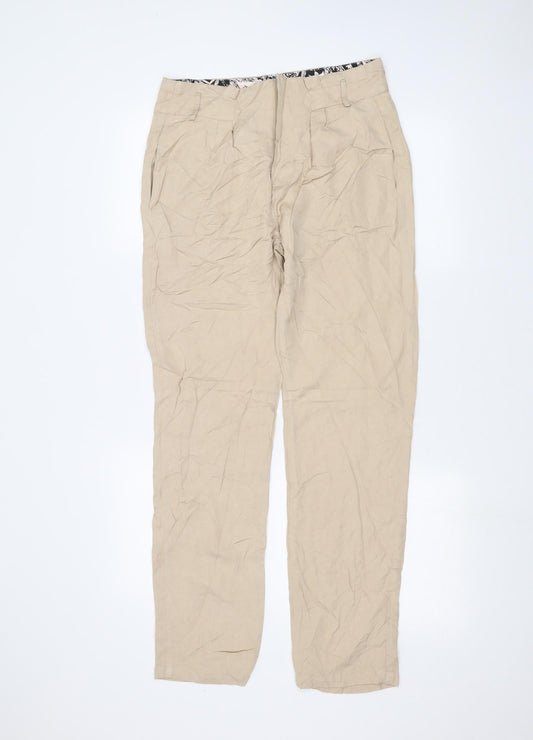 sunko Womens Brown   Trousers  Size 12 L28 in