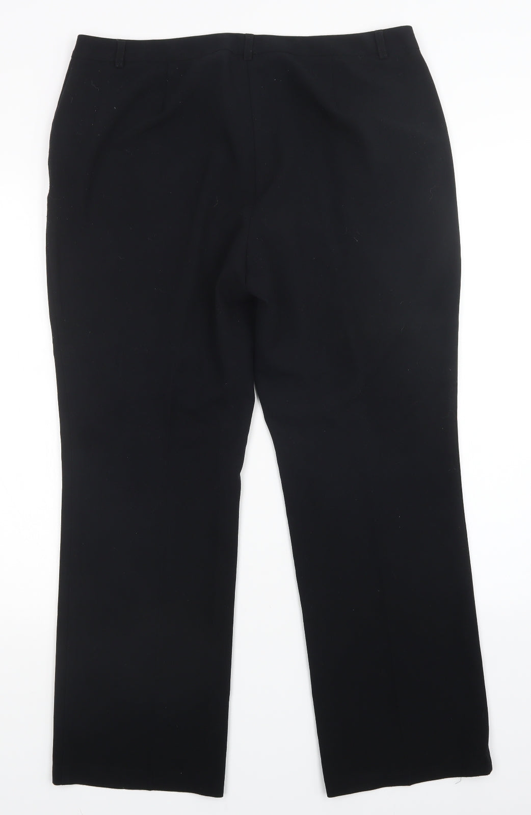 M&S Womens Black   Trousers  Size 14 L28 in