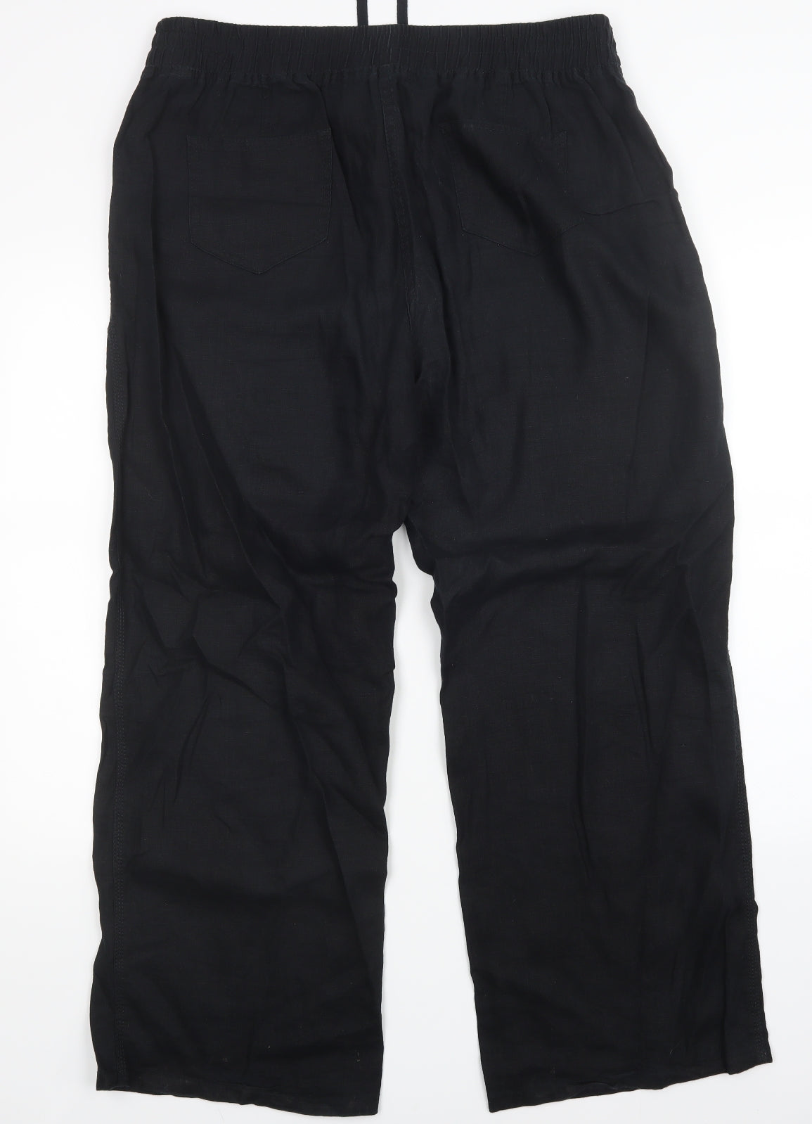 M&S Womens Black   Trousers  Size 16 L27 in