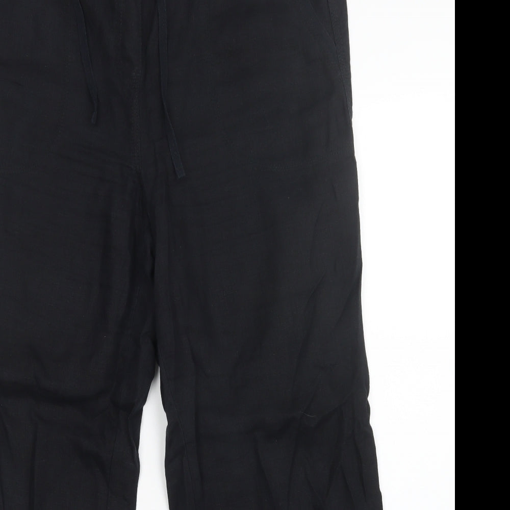M&S Womens Black   Trousers  Size 16 L27 in