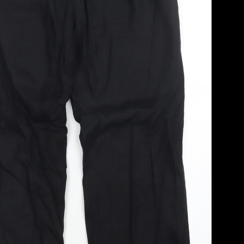 M&S Womens Black   Trousers  Size 16 L27 in