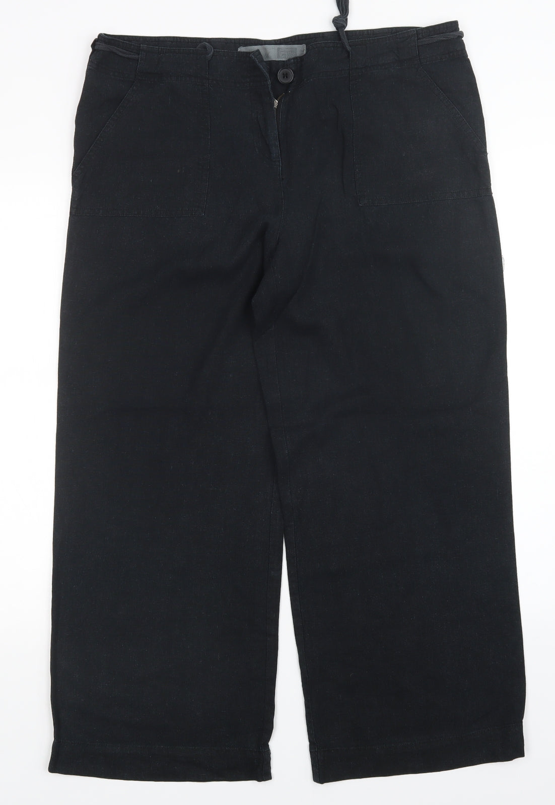 South Womens Black   Trousers  Size 14 L27 in