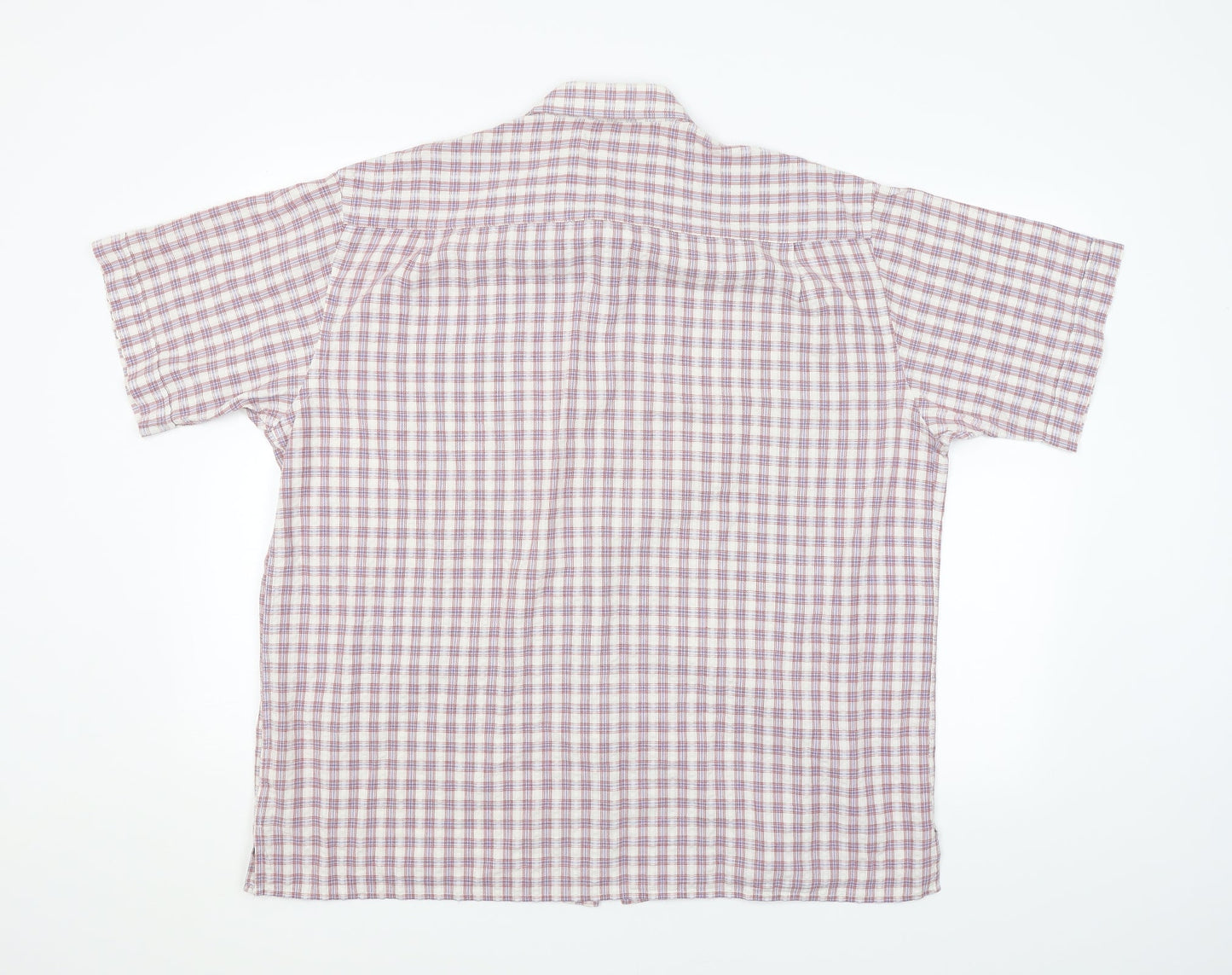 Purple Flag Mens Multicoloured Check   Button-Up Size XL