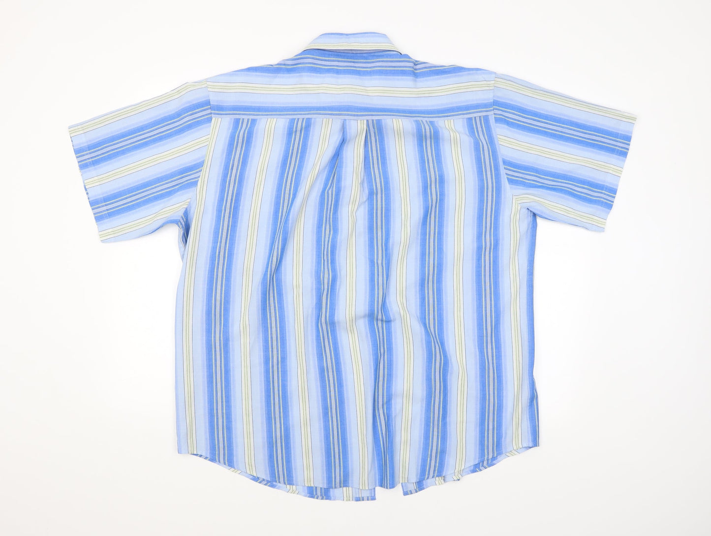 Weatherproof Mens Blue Striped   Button-Up Size XL