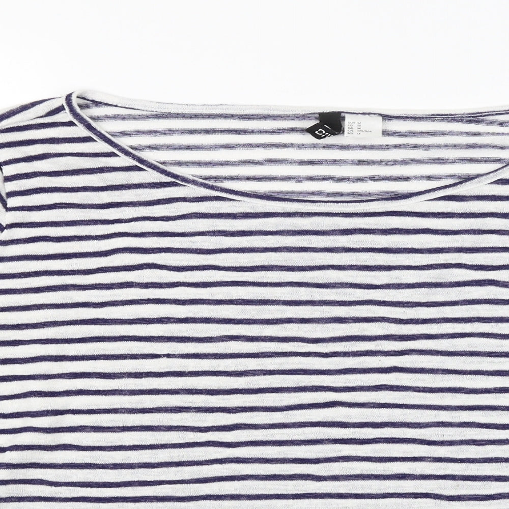 H&M Womens Multicoloured Striped  Pullover Jumper Size M