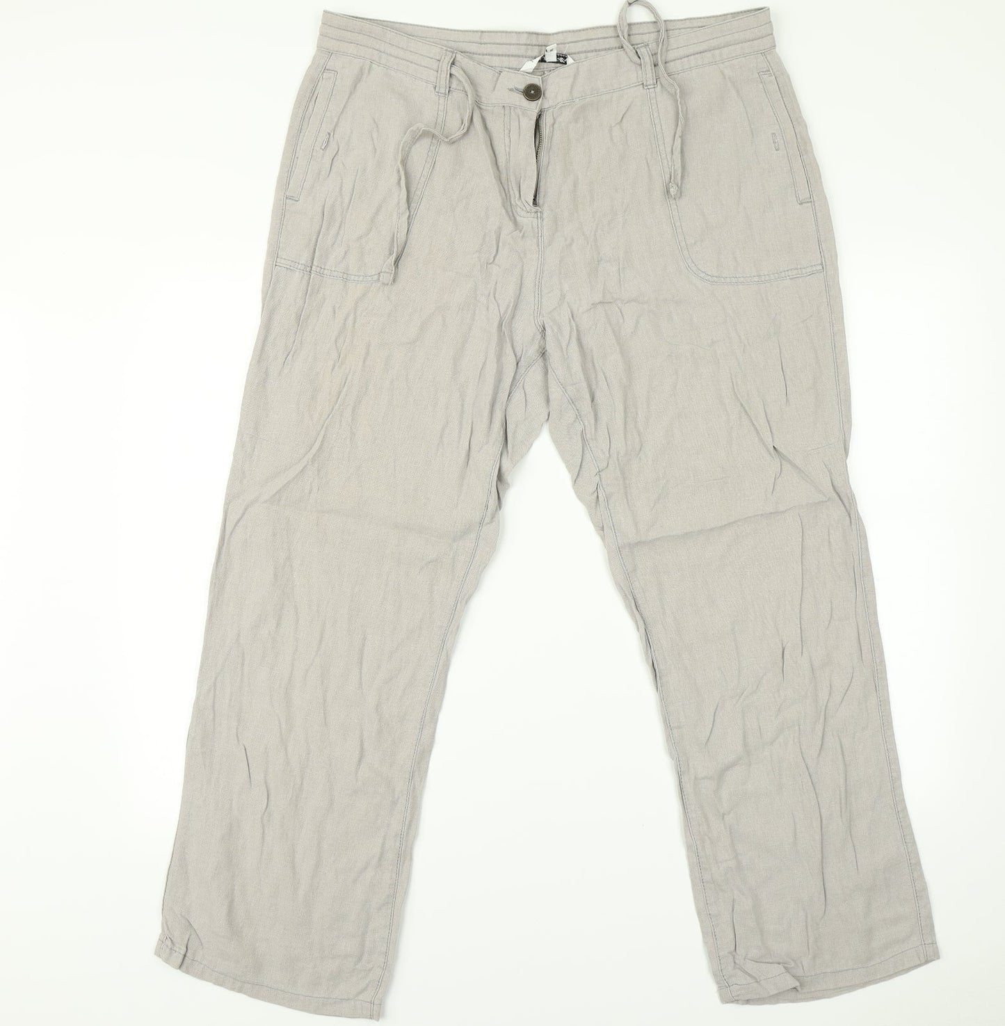Collection Womens Grey   Trousers  Size 16 L28 in