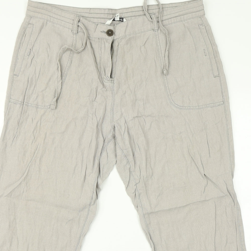 Collection Womens Grey   Trousers  Size 16 L28 in