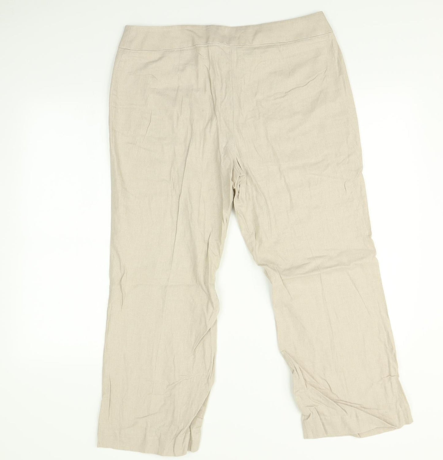 Marks and Spencer Womens Beige   Trousers  Size 14 L25 in