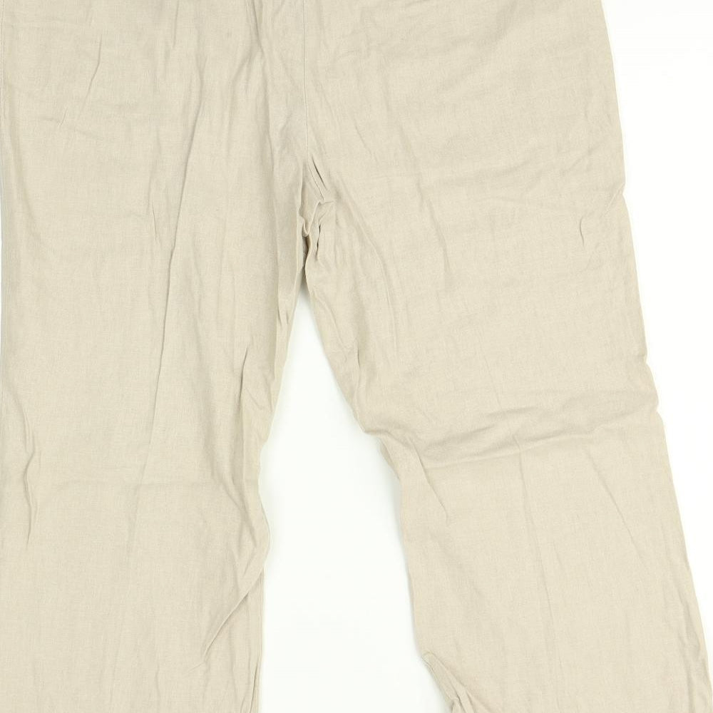 Marks and Spencer Womens Beige   Trousers  Size 14 L25 in