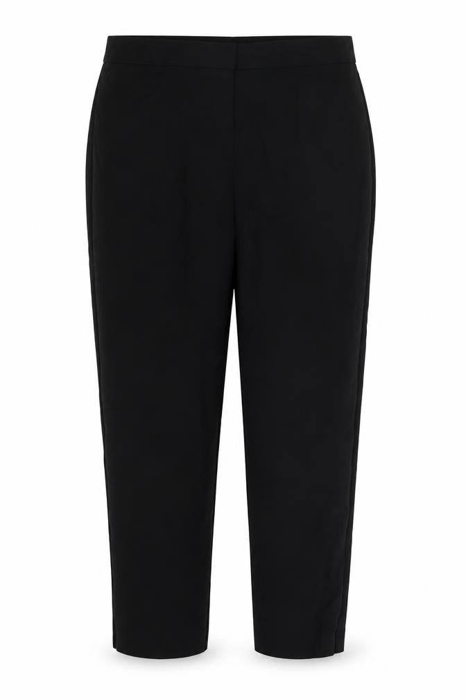 Front view of Papaya women’s black trousers, size UK 12, 27.5-inch leg