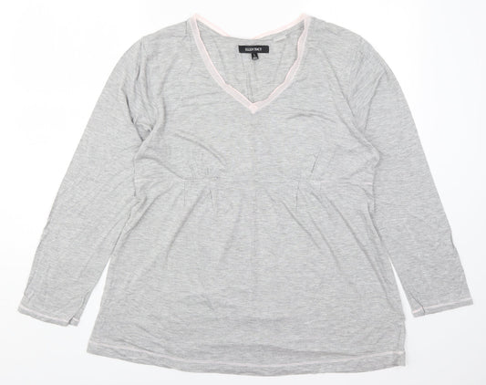 Ellen Tracy Womens Grey   Basic T-Shirt Size L