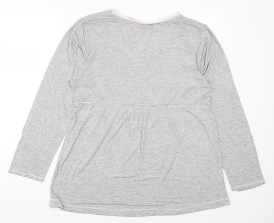 Ellen Tracy Womens Grey   Basic T-Shirt Size L