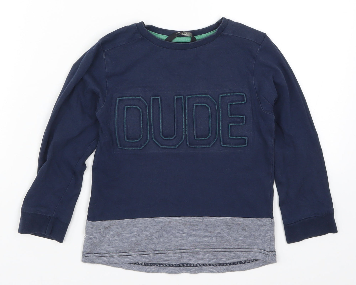 George Boys Blue   Basic T-Shirt Size 3-4 Years  - Dude