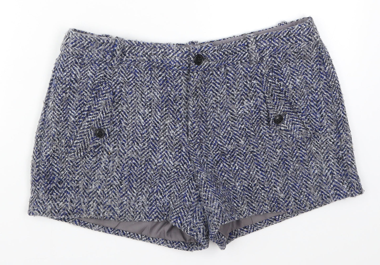 Gap Womens Blue Herringbone  Hot Pants Shorts Size 10
