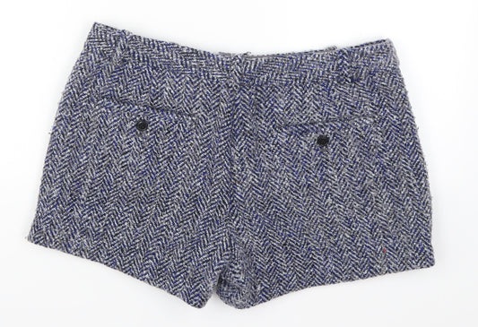Gap Womens Blue Herringbone  Hot Pants Shorts Size 10
