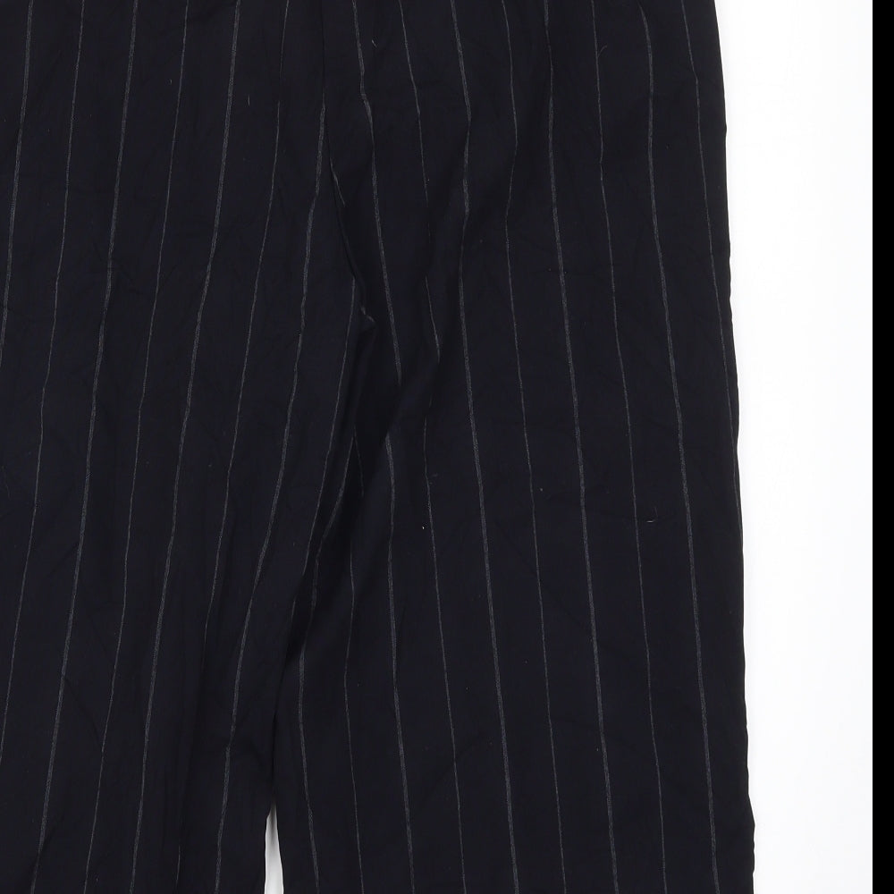 Capsule Womens Blue Striped  Cropped Trousers Size 18