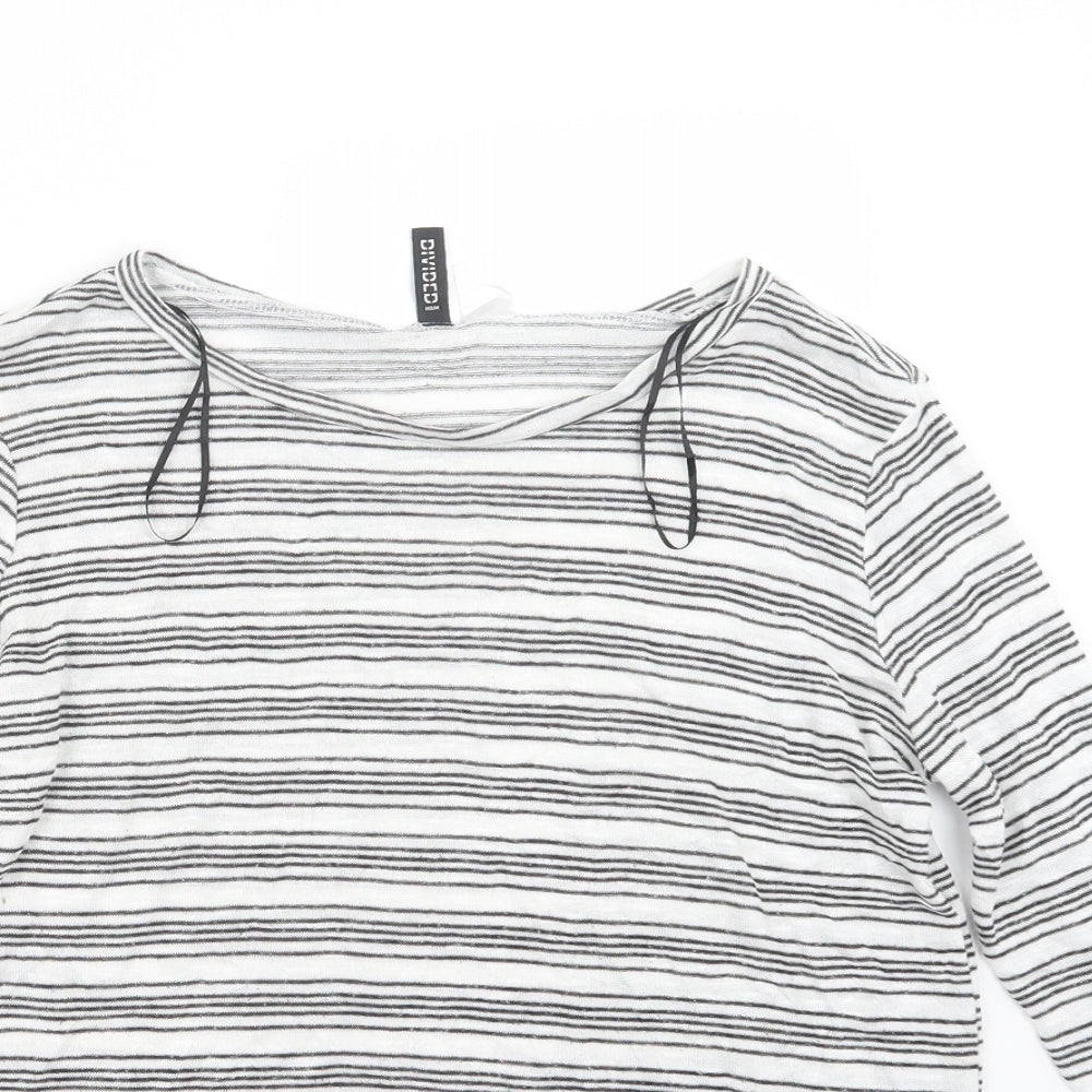 Divided by H&M Womens Black Striped  Pullover Jumper Size S