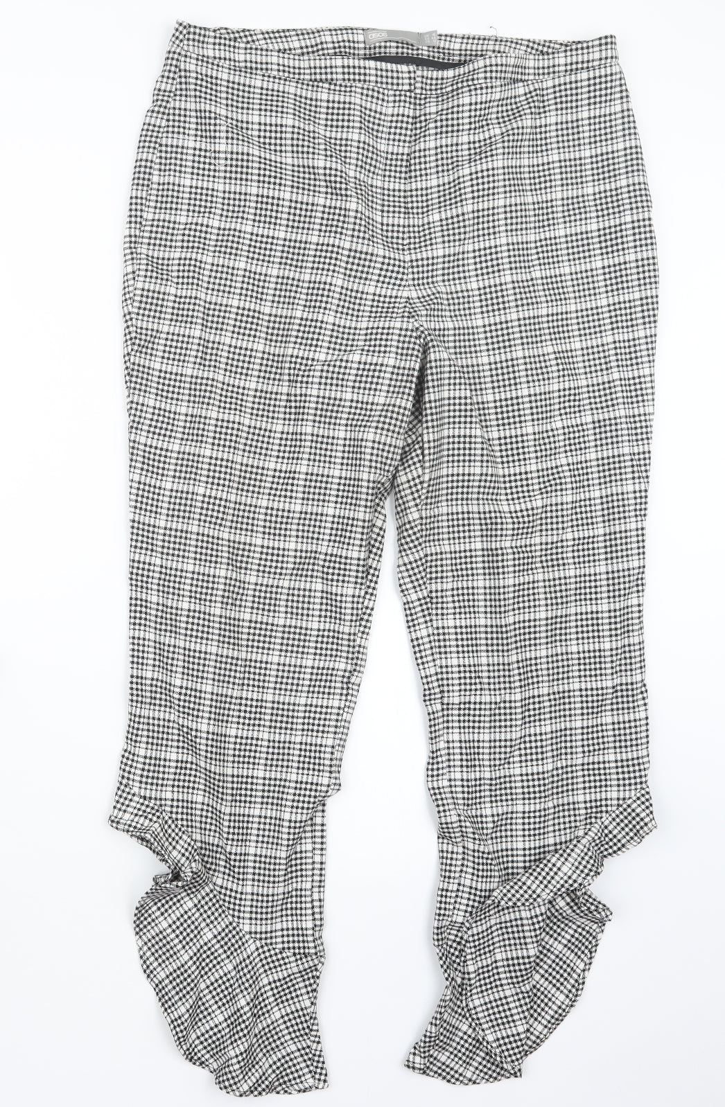 ASOS Womens Black Check  Trousers  Size 16 L28 in