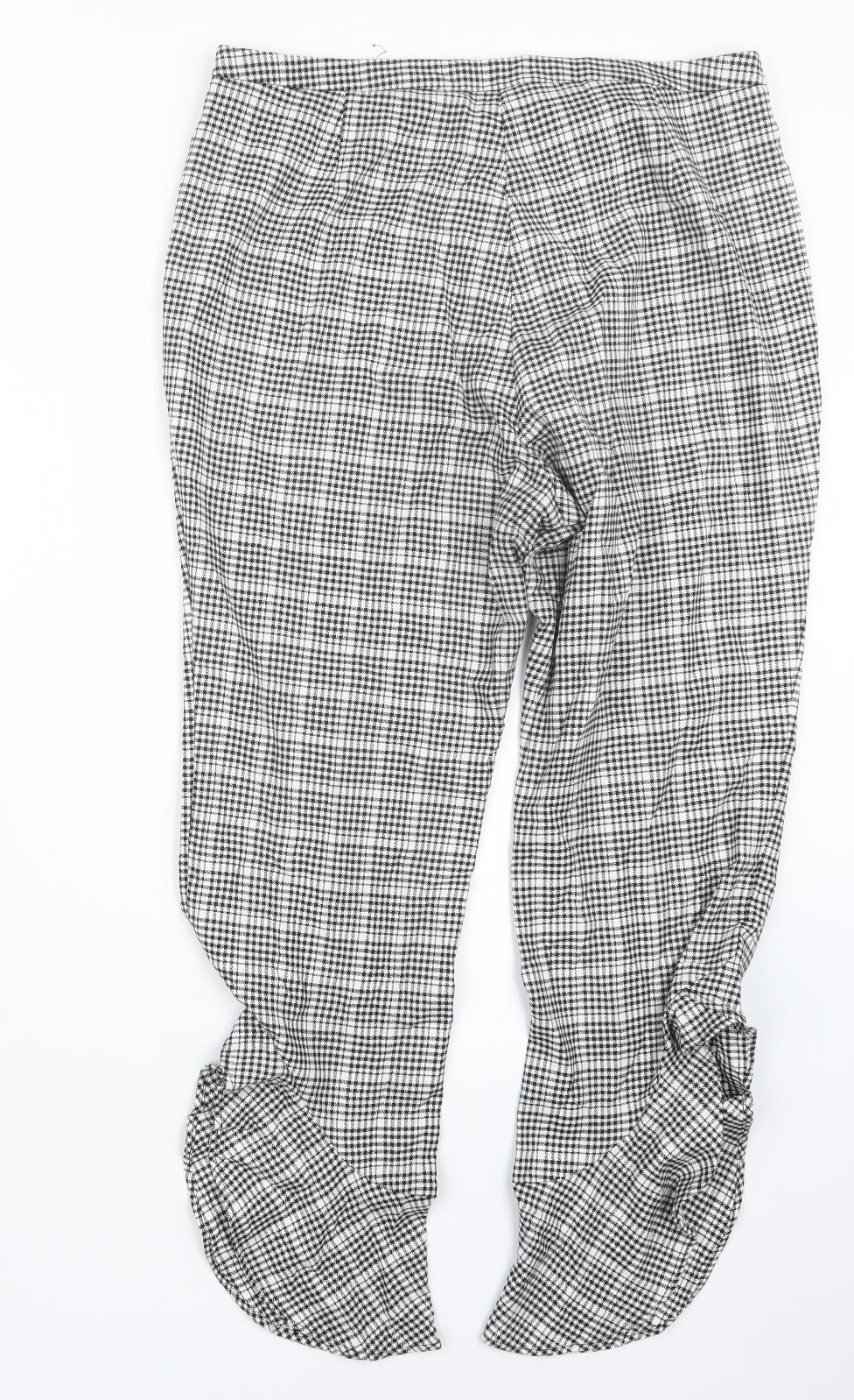 ASOS Womens Black Check  Trousers  Size 16 L28 in