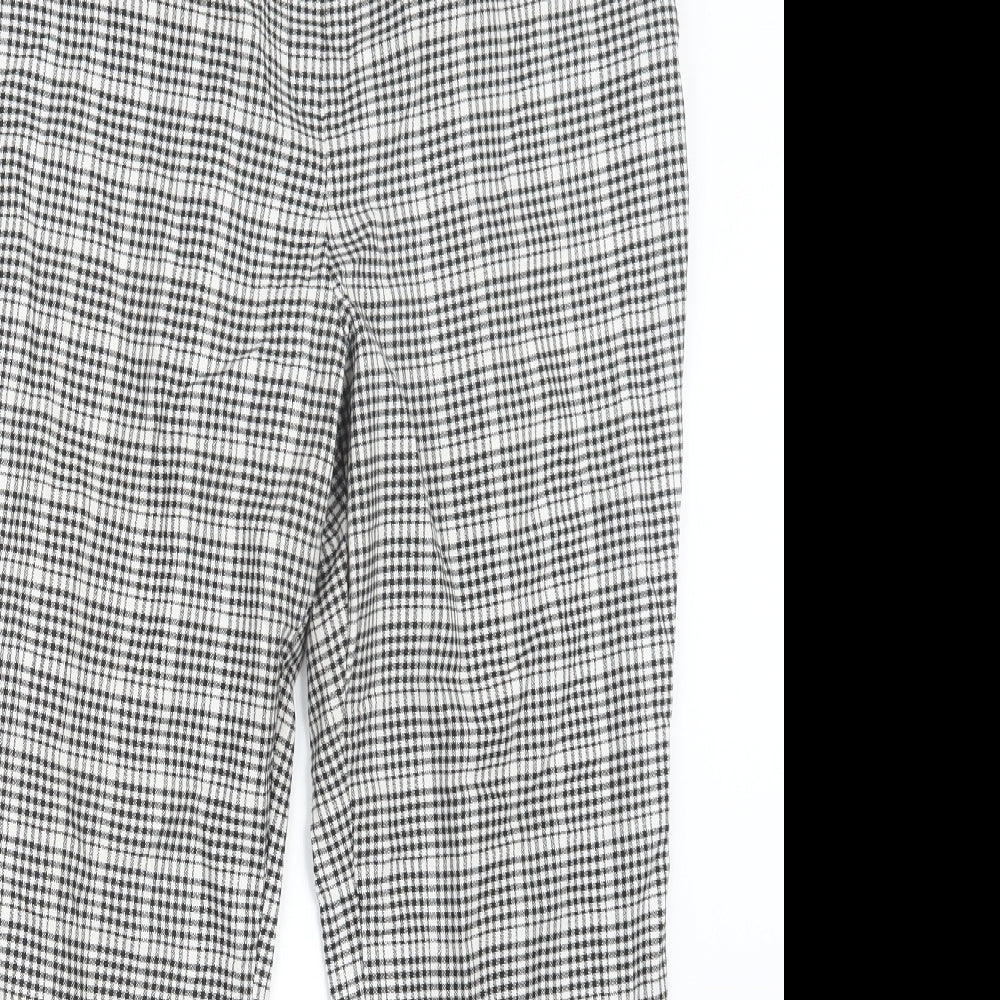 ASOS Womens Black Check  Trousers  Size 16 L28 in
