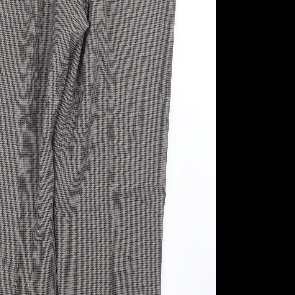 Premier Man Mens Brown Houndstooth  Trousers  Size 36 in L31 in