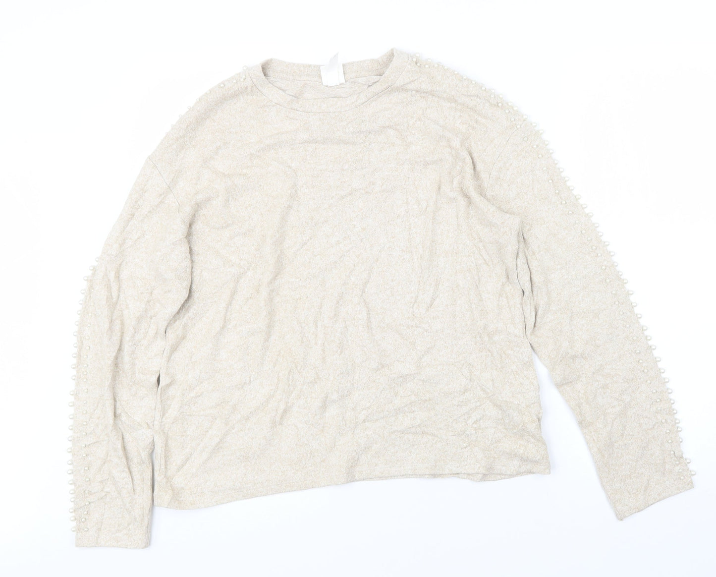 H&M Womens Beige   Pullover Jumper Size M