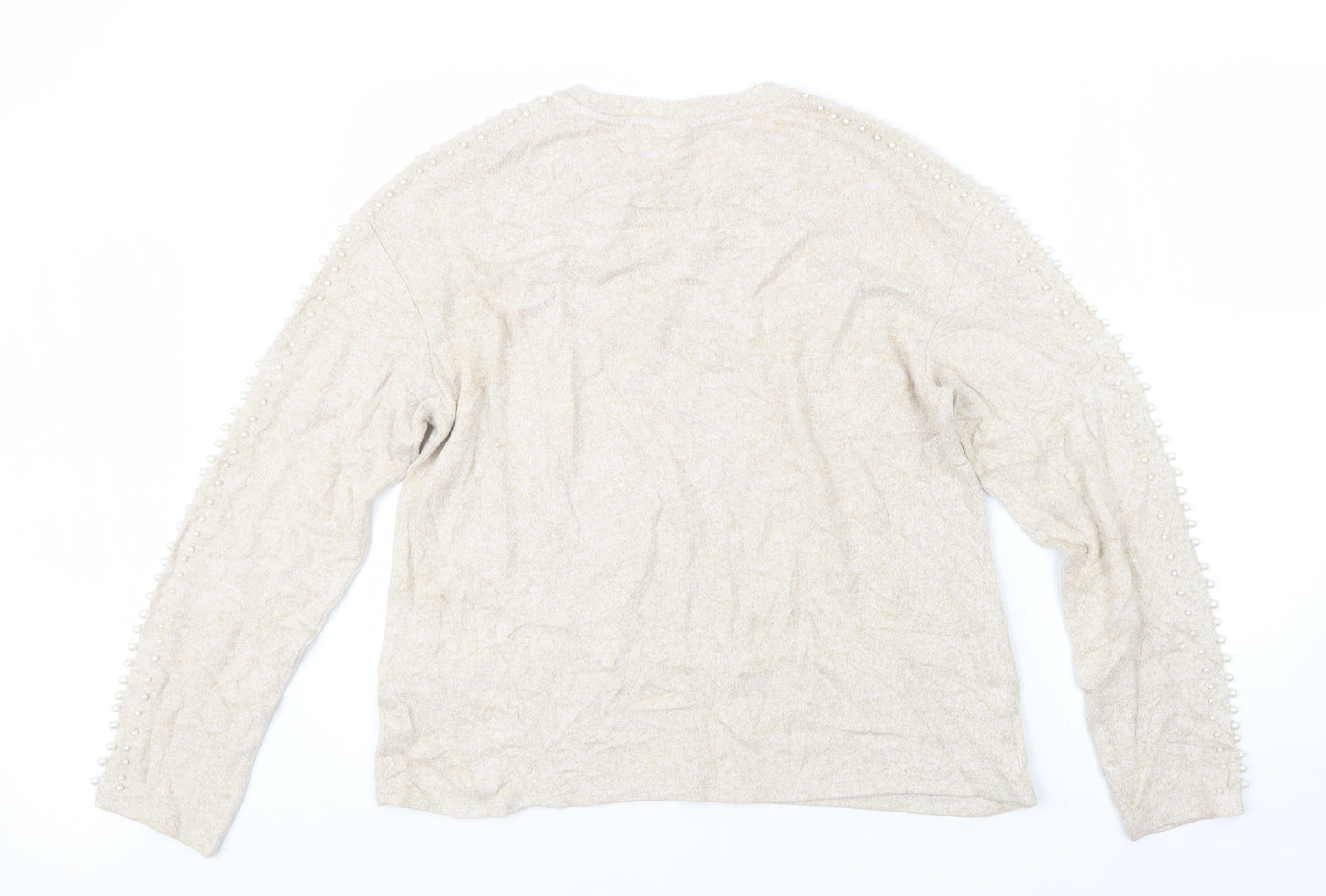 H&M Womens Beige   Pullover Jumper Size M