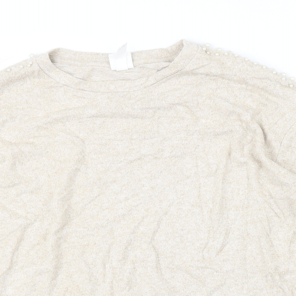 H&M Womens Beige   Pullover Jumper Size M
