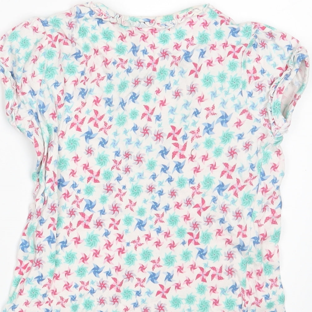 Mini Club Girls White   Basic T-Shirt Size 4-5 Years