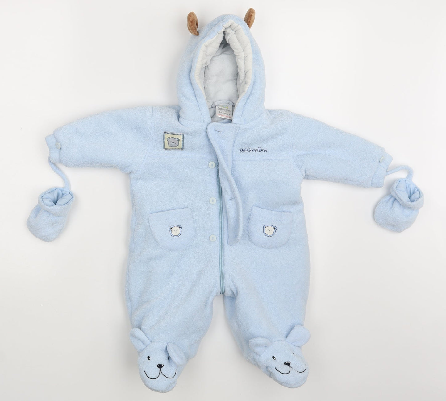 Sproggs Boys Blue   Babygrow One-Piece Size 3-6 Months