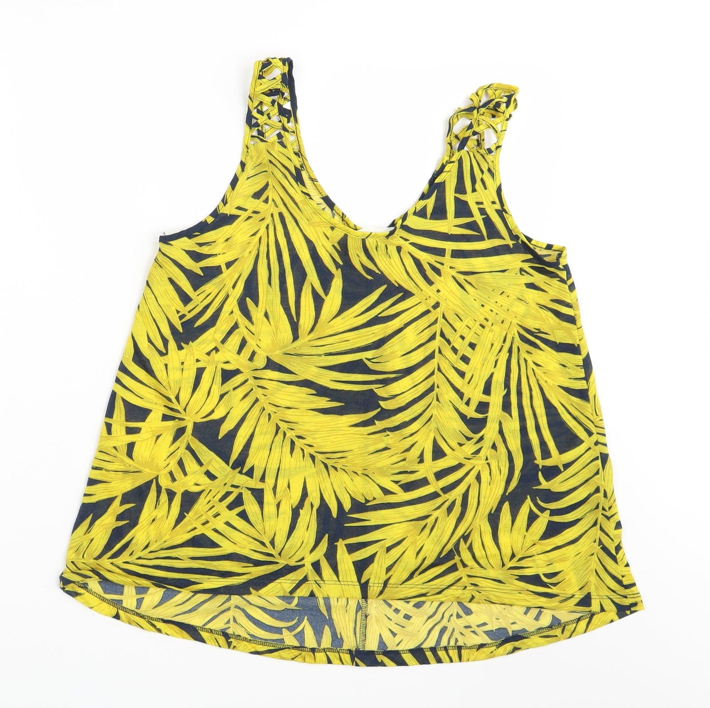 H&M Womens Yellow Paisley  Basic Tank Size S