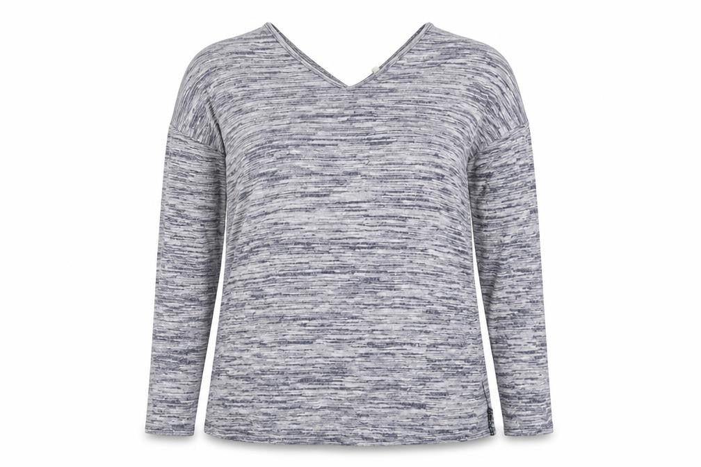 Front view of Papaya women’s blue jumper, size UK 10