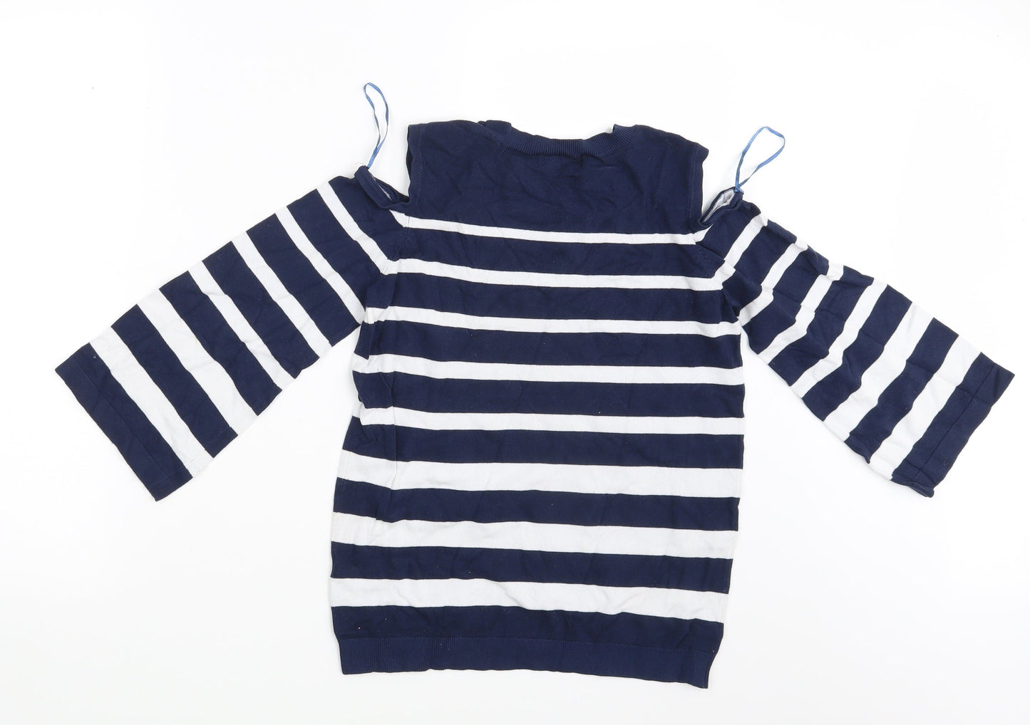 Matalan Womens Blue Striped  Pullover Jumper Size 10