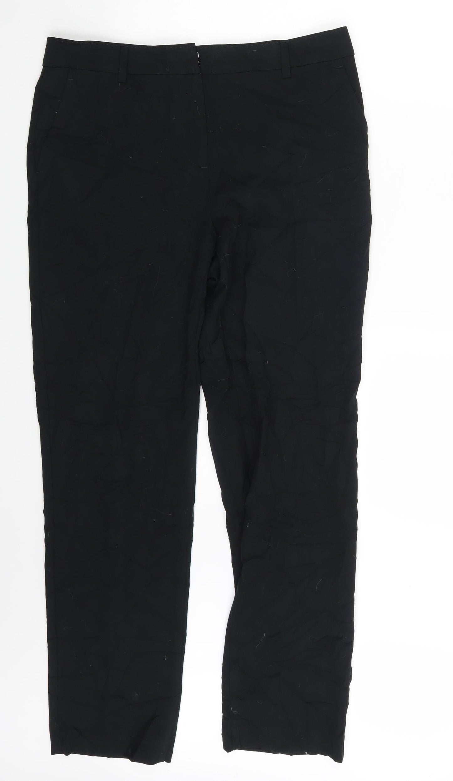 M&S Womens Black   Trousers  Size 12 L29 in