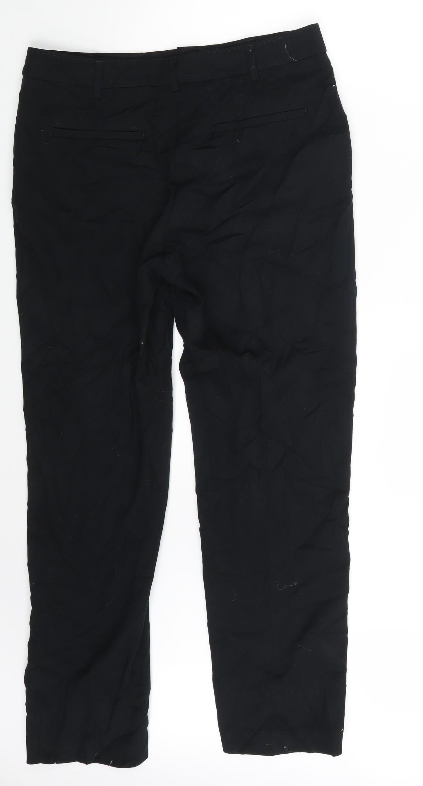 M&S Womens Black   Trousers  Size 12 L29 in