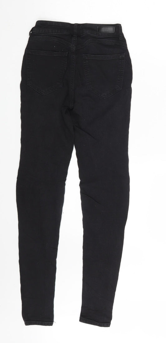 Pieces Girls Black  Denim Skinny Jeans One Size