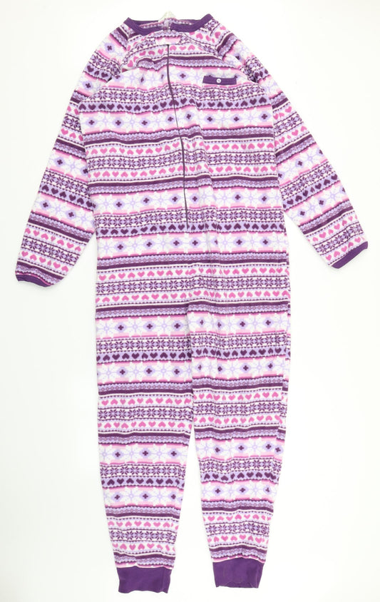 Secret Possessions Womens Purple Fair Isle  Top One Piece Size M