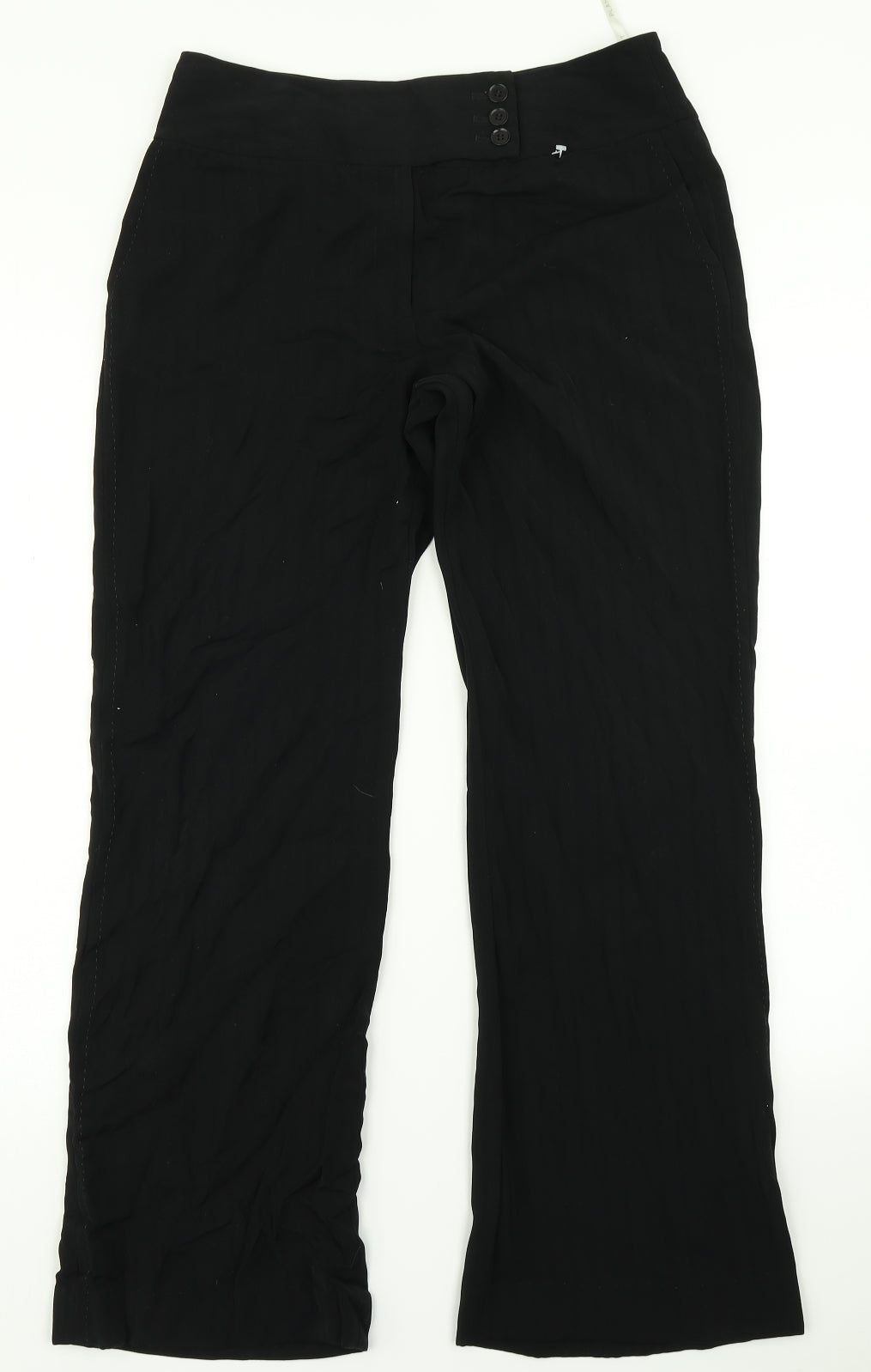 Planet Womens Black Striped  Dress Pants Trousers Size 8 L27 in