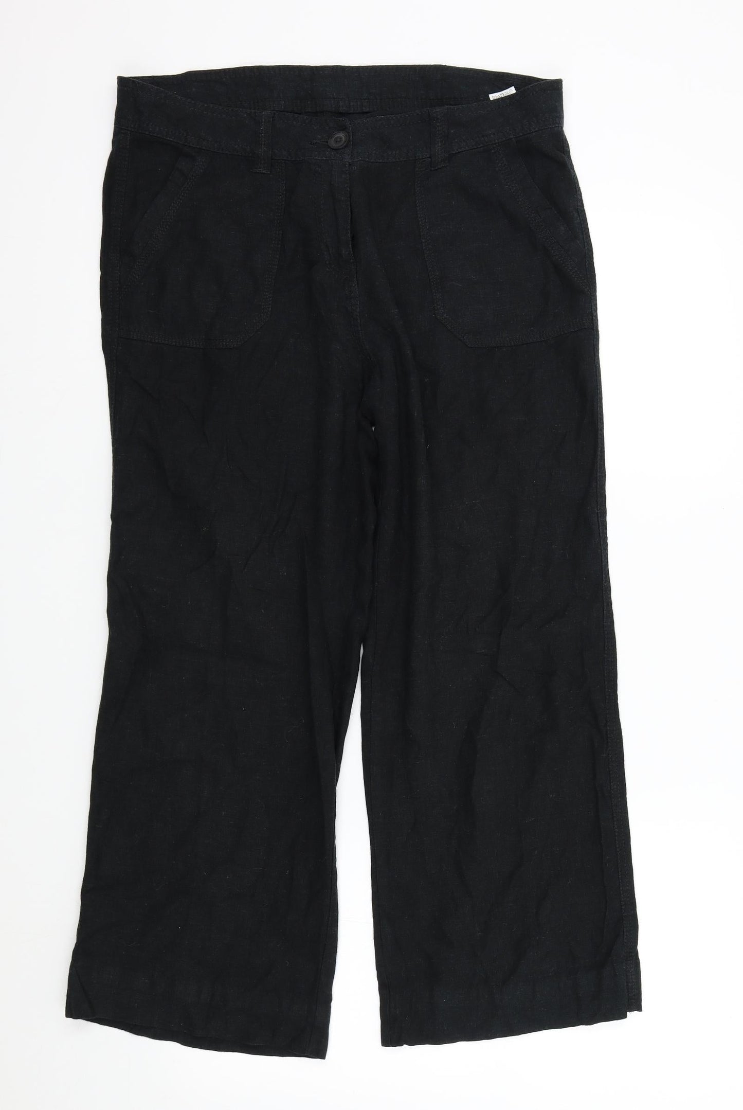 M&S Womens Black   Trousers  Size 12 L26 in