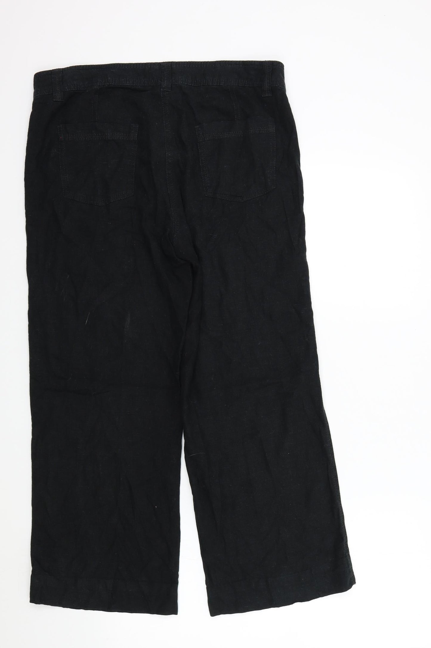 M&S Womens Black   Trousers  Size 12 L26 in