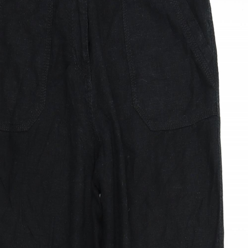 M&S Womens Black   Trousers  Size 12 L26 in
